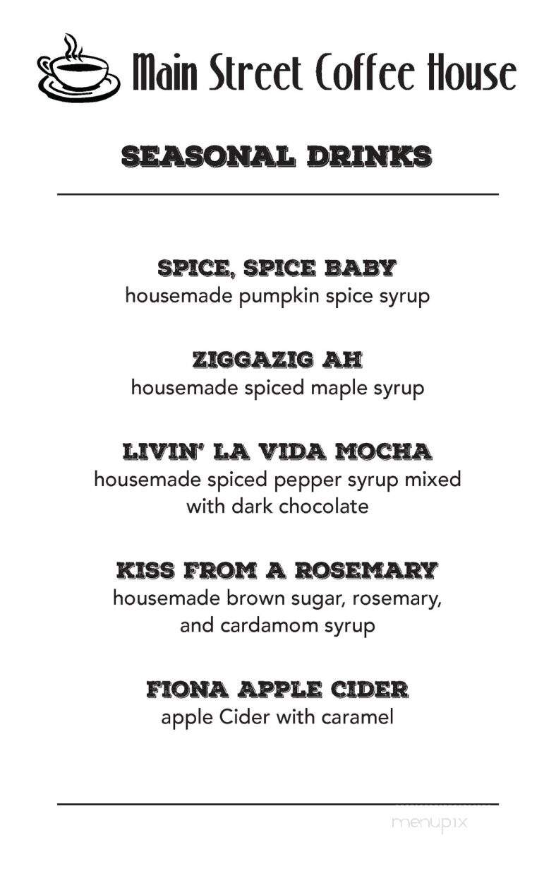 Main Street Coffee House - Independence, MO menu_pic