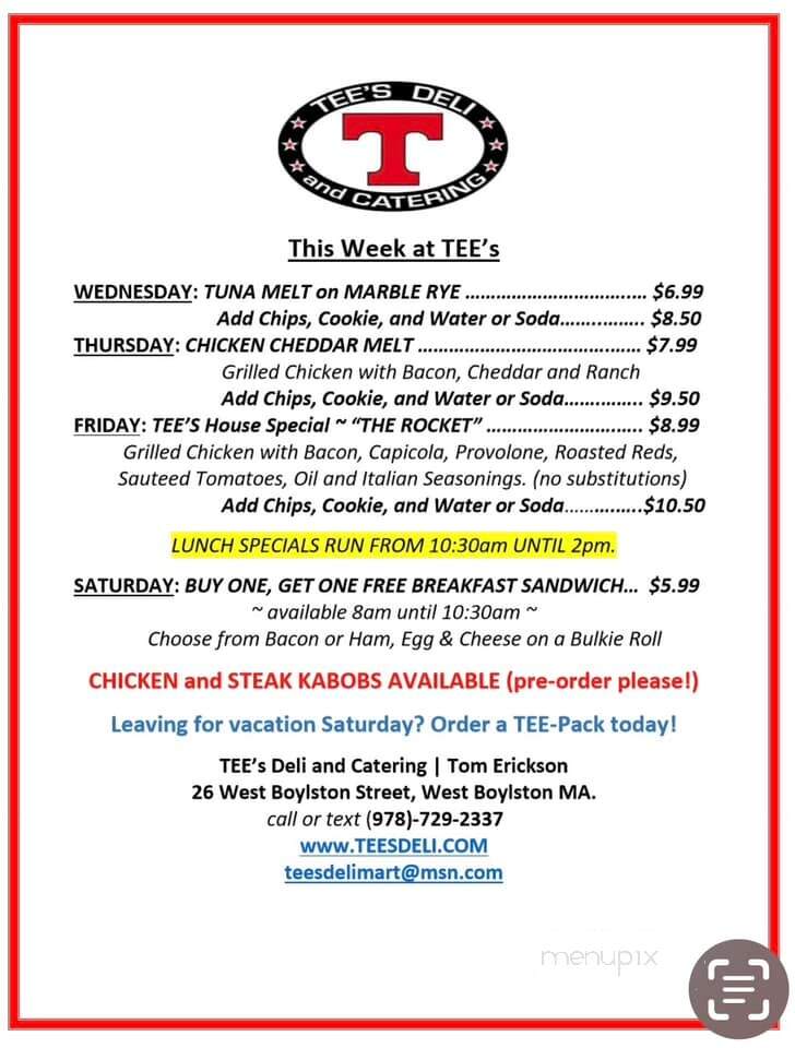 Tee's Deli & Catering - Worcester, MA