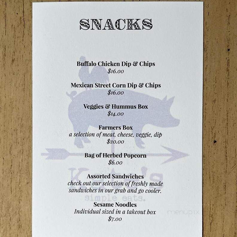 Kate's Simple Eats - Marion, MA menu_pic