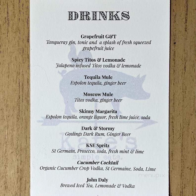 Kate's Simple Eats - Marion, MA menu_pic