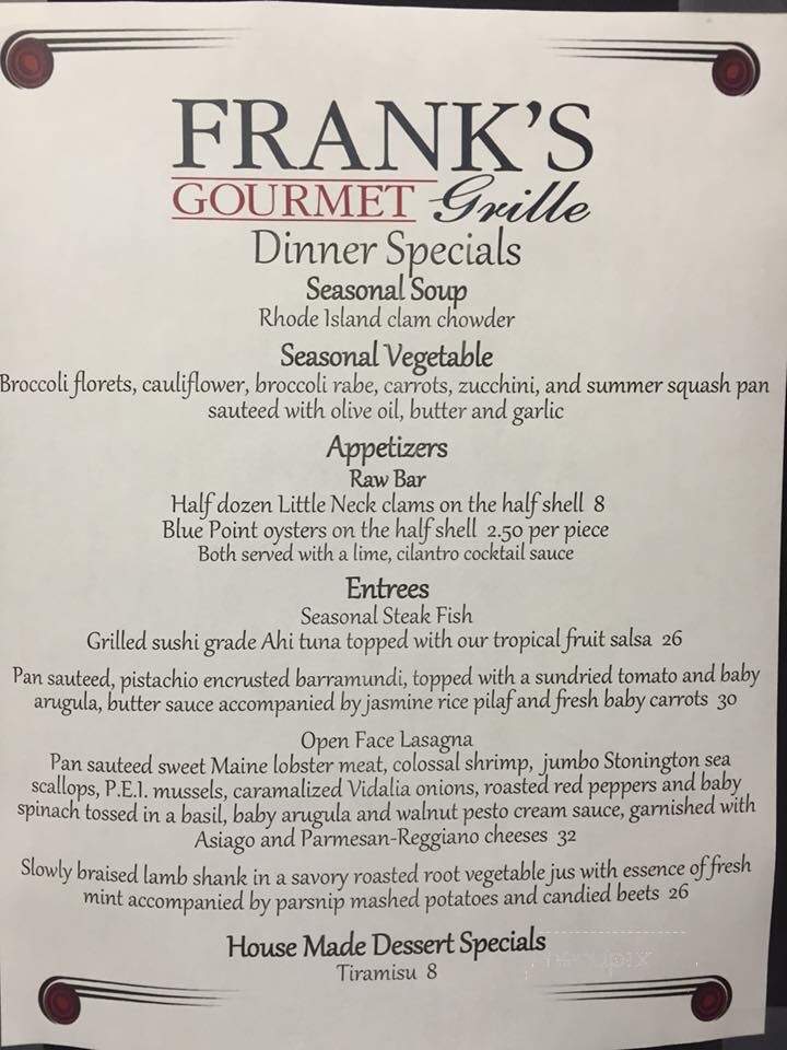 Frank's Gourmet Grille - Mystic, CT
