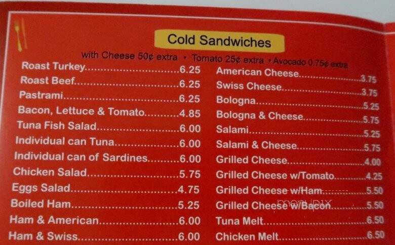 Evodio's Place - New York, NY menu_pic