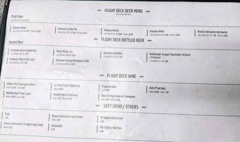 Alaska Fish & Chips at The Flight Deck - Juneau, AK menu_pic
