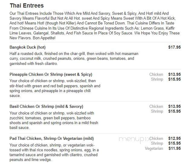 Hunan By The Falls - Chagrin Falls, OH menu_pic