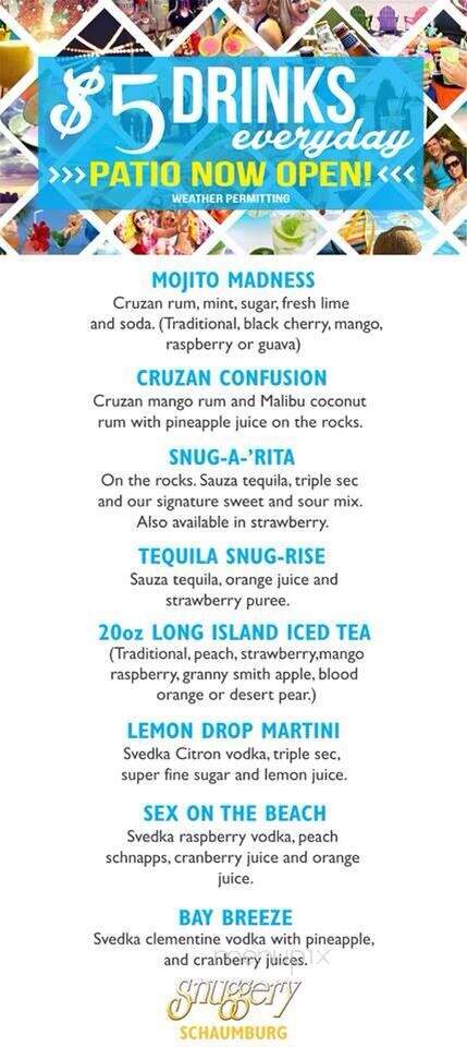 The Snuggery - Schaumburg, IL menu_pic