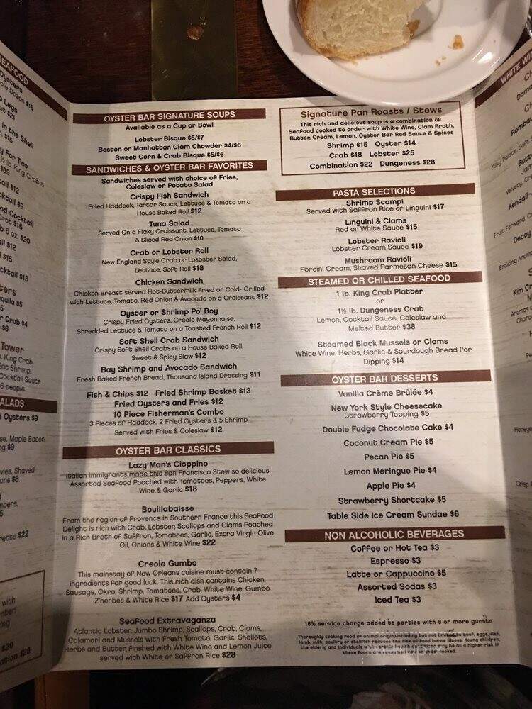 John's Oyster Bar - Sparks, NV menu_pic