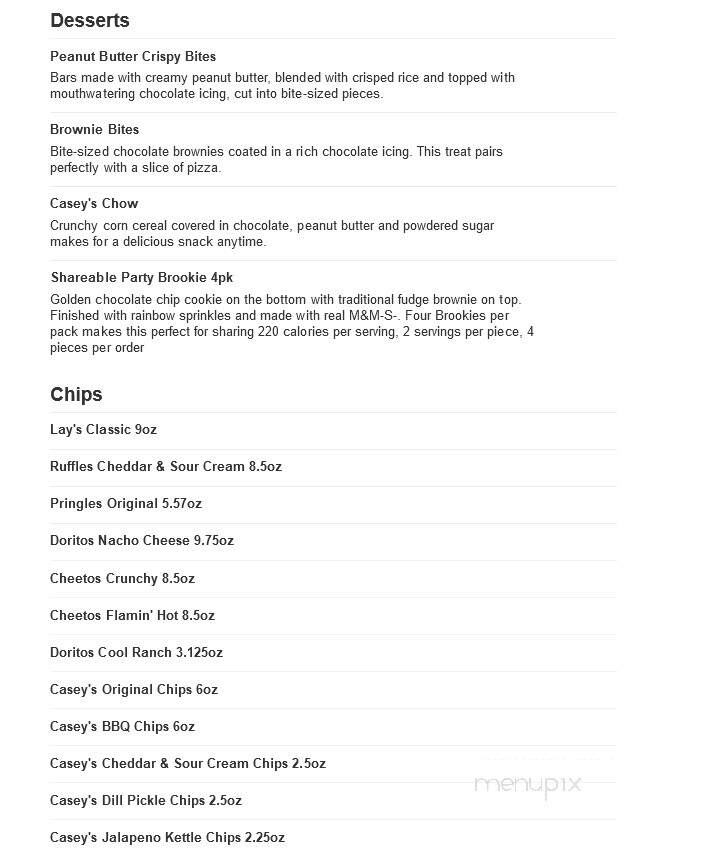 Caseys Carry Out Pizza - Mitchell, SD menu_pic
