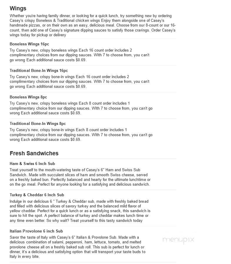 Caseys Carry Out Pizza - Mitchell, SD menu_pic