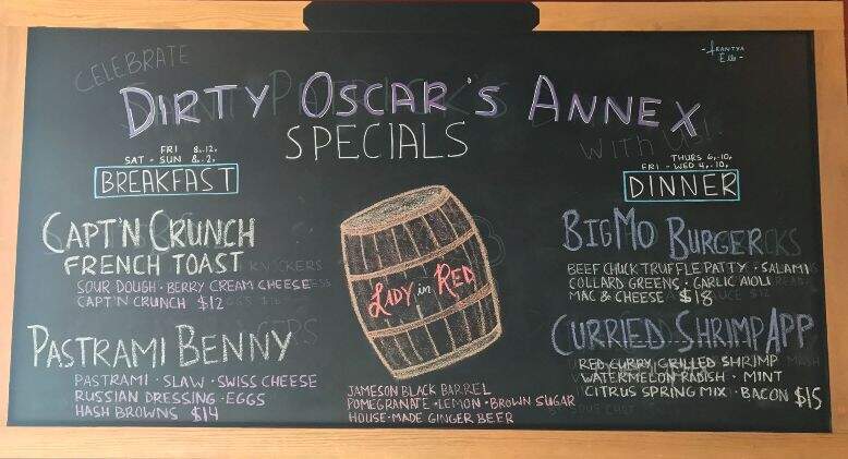 Dirty Oscar's Annex - Tacoma, WA menu_pic