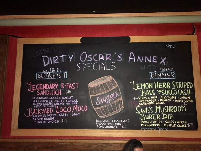 Dirty Oscar's Annex - Tacoma, WA menu_pic