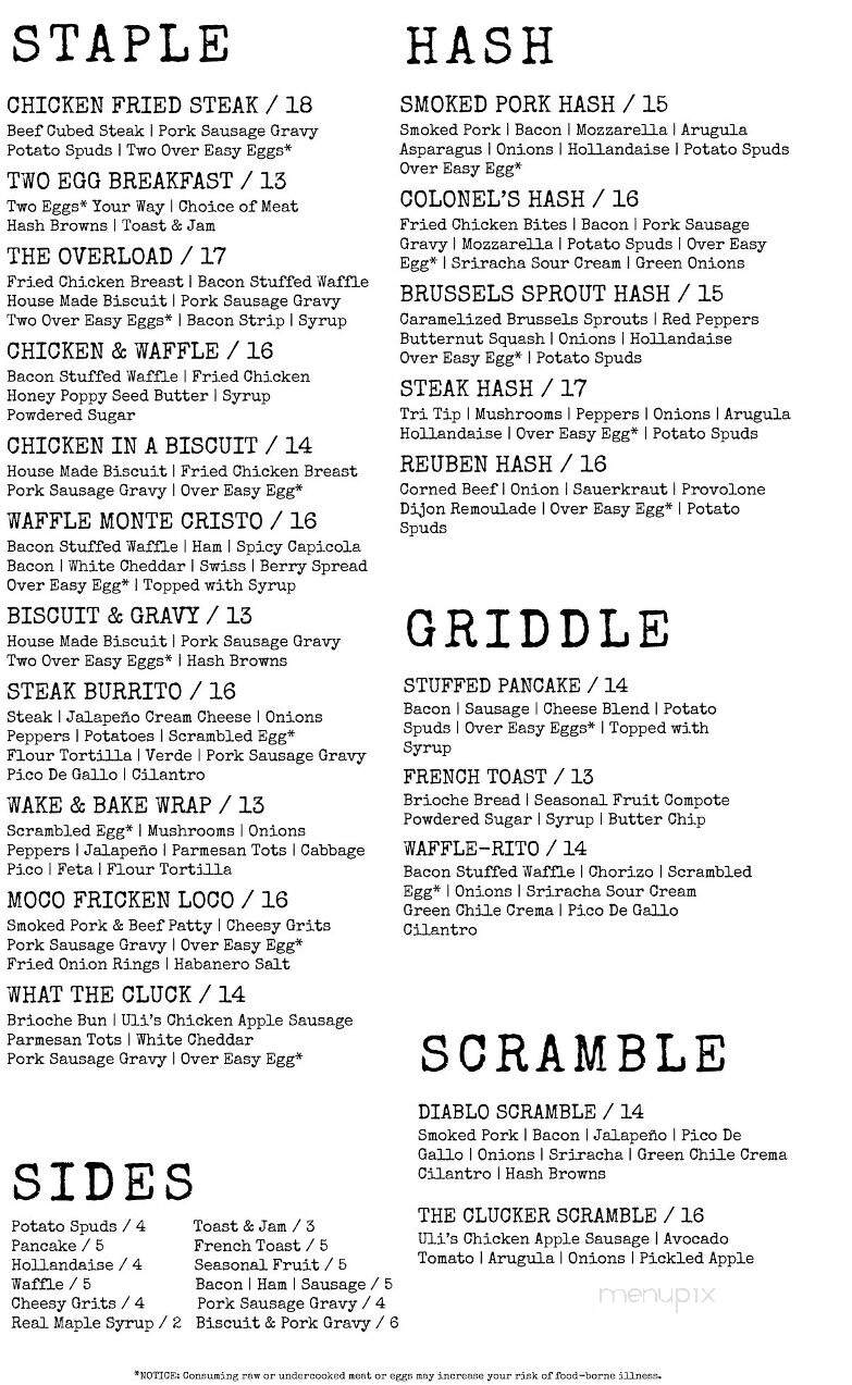 Dirty Oscar's Annex - Tacoma, WA menu_pic