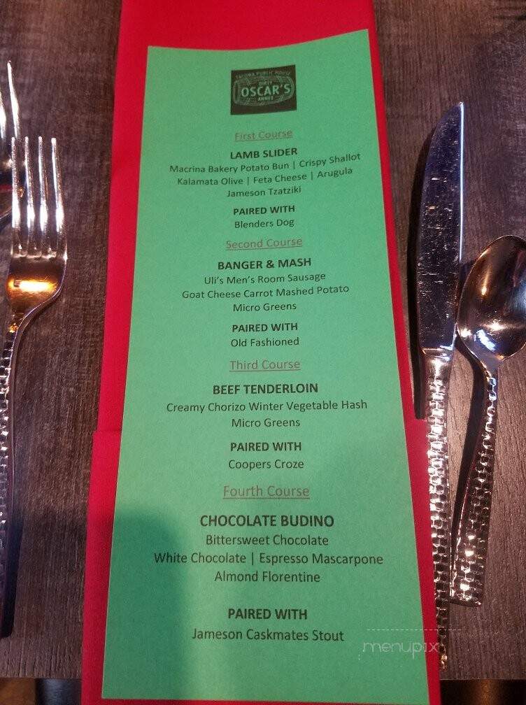 Dirty Oscar's Annex - Tacoma, WA menu_pic