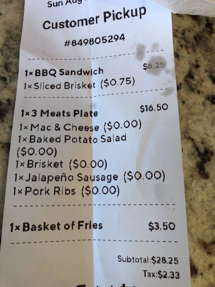 The Brisket House - Deer Park, TX menu_pic