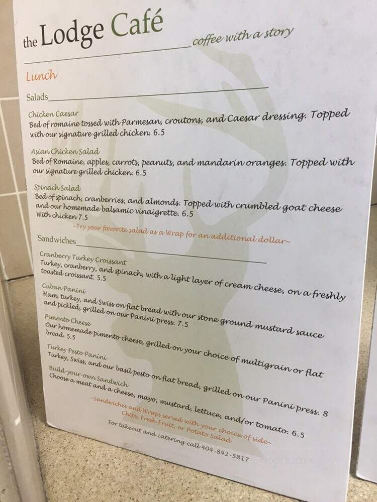 The Lodge Cafe - Atlanta, GA menu_pic