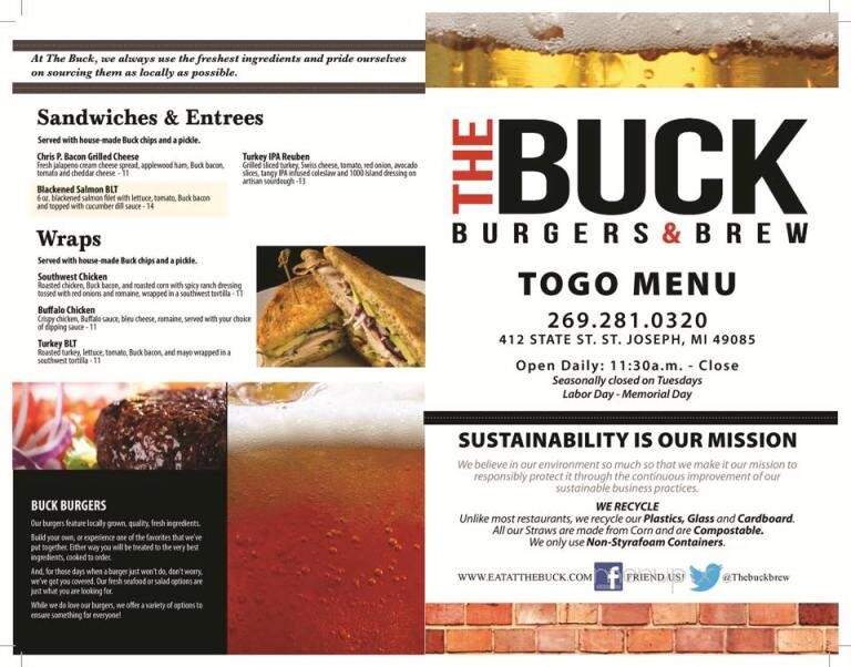 The Buck Burgers Brew - St Joseph, MI