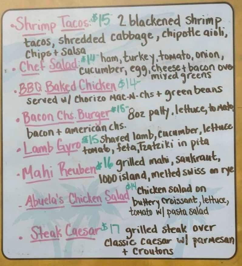Tamara's Tapas Bar - Apalachicola, FL menu_pic