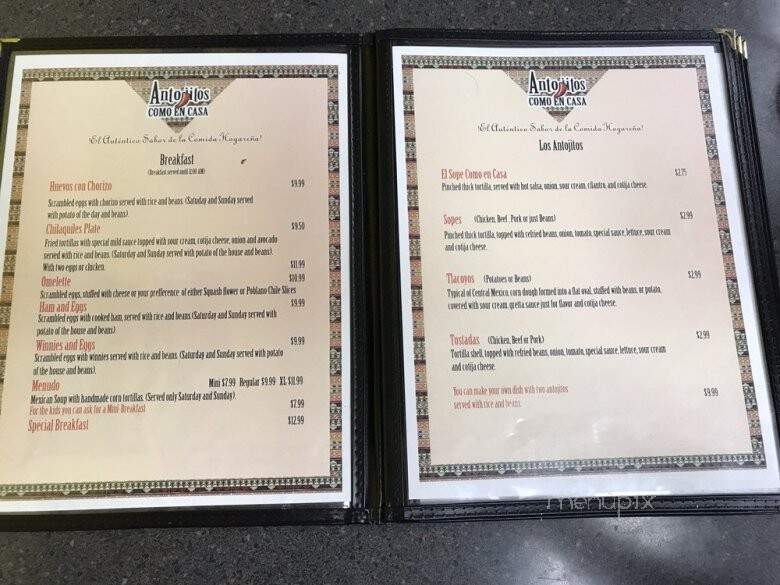 Antojito Como En Casa - El Centro, CA menu_pic