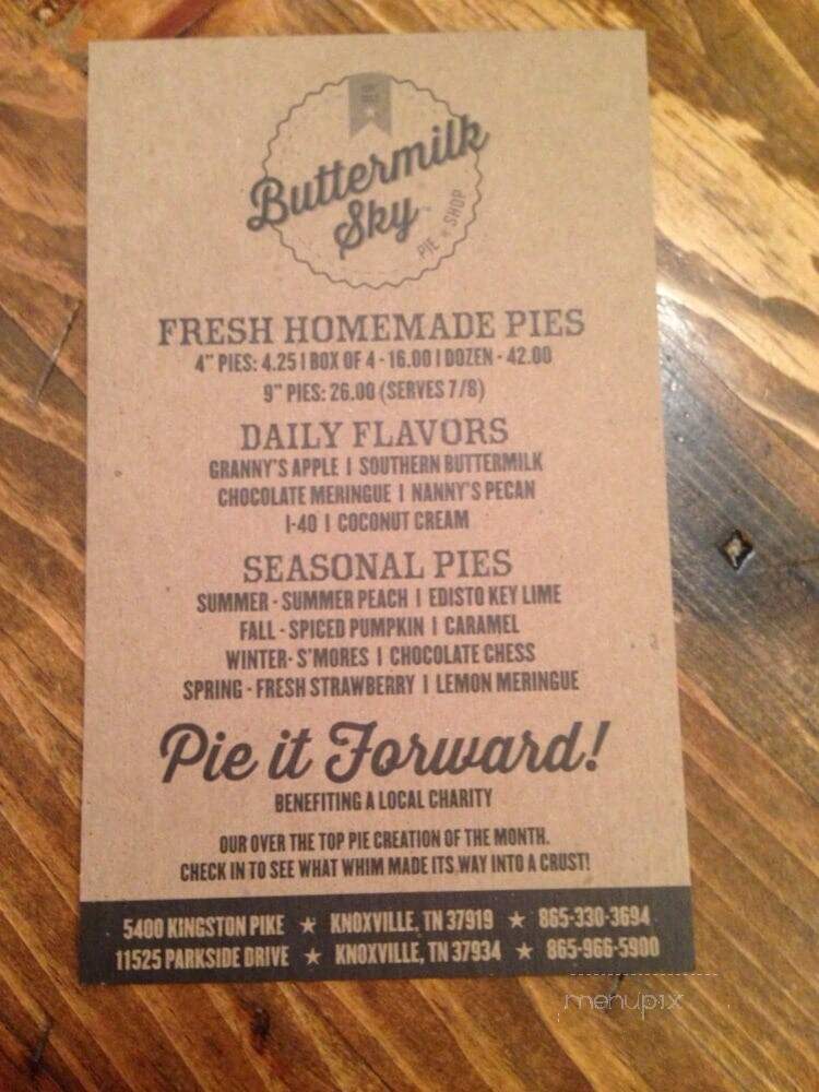 Buttermilk Sky Pie Shop - Knoxville, TN