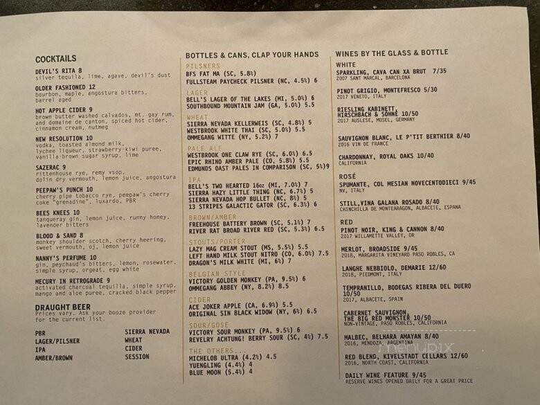 Bacon Bros Public House - Greenville, SC menu_pic
