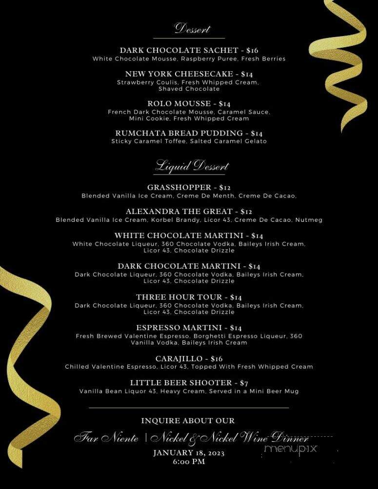 Artisan 179 - Pewaukee, WI menu_pic