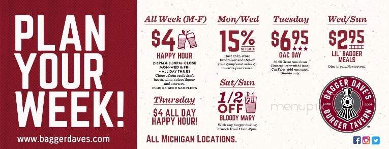 Bagger Dave's - Birch Run, MI menu_pic
