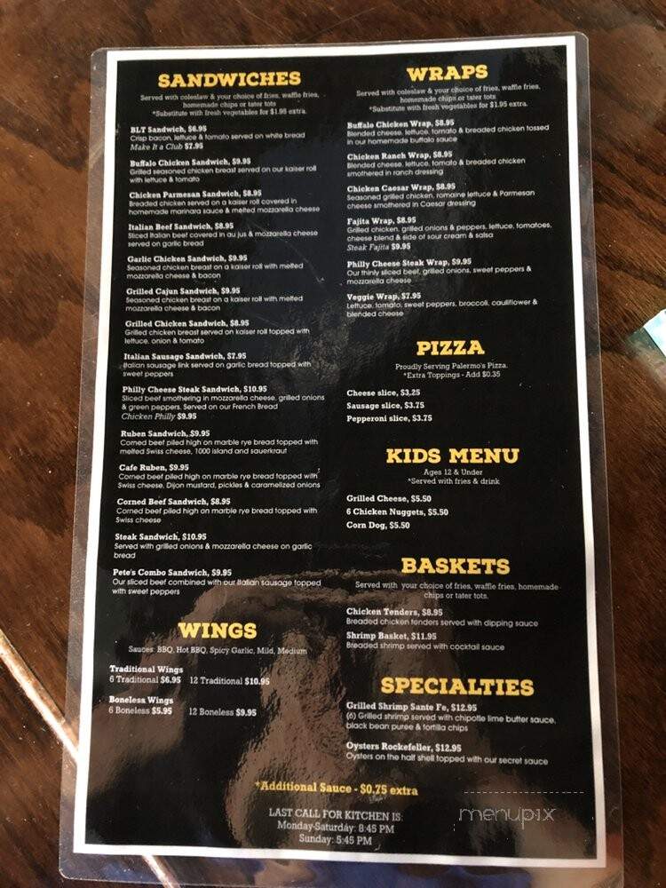 Pete Mitchell's Bar & Grill - Frankfort, IL menu_pic