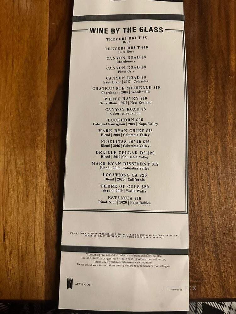 Tpc Snoqualmie Ridge Golf Club - Snoqualmie, WA menu_pic