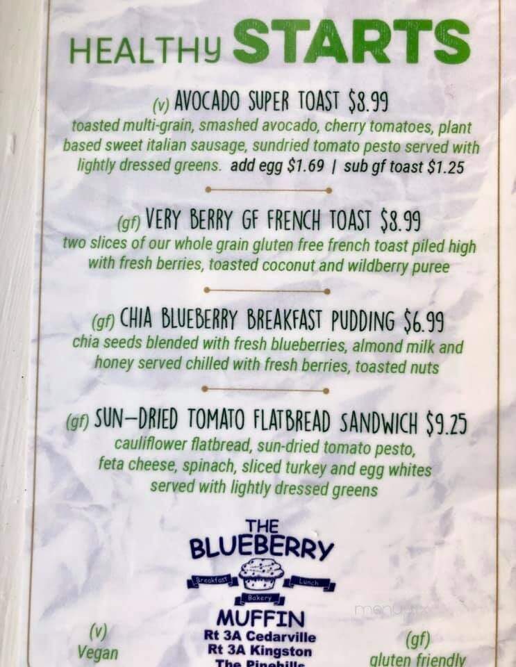 Blueberry Muffin - Kingston, MA menu_pic