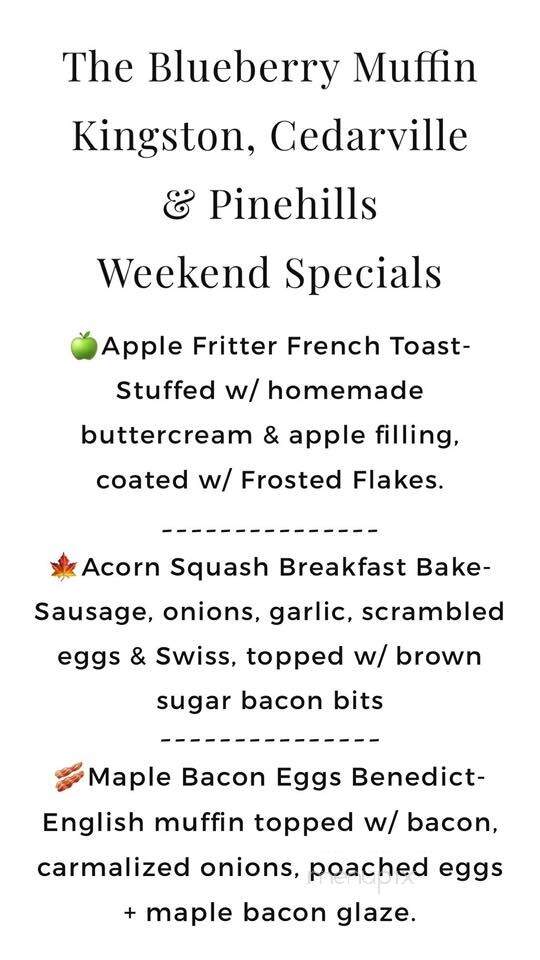 Blueberry Muffin - Kingston, MA menu_pic