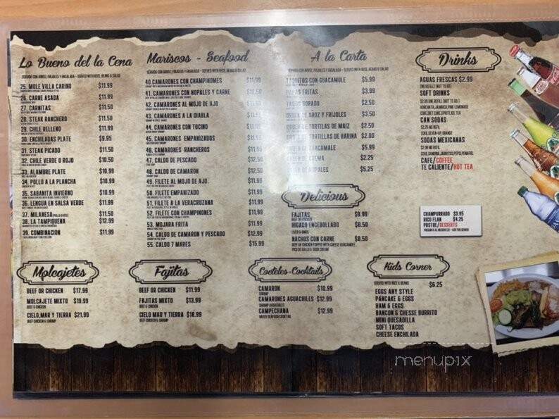 Villa Carino Mexican Food - La Puente, CA menu_pic
