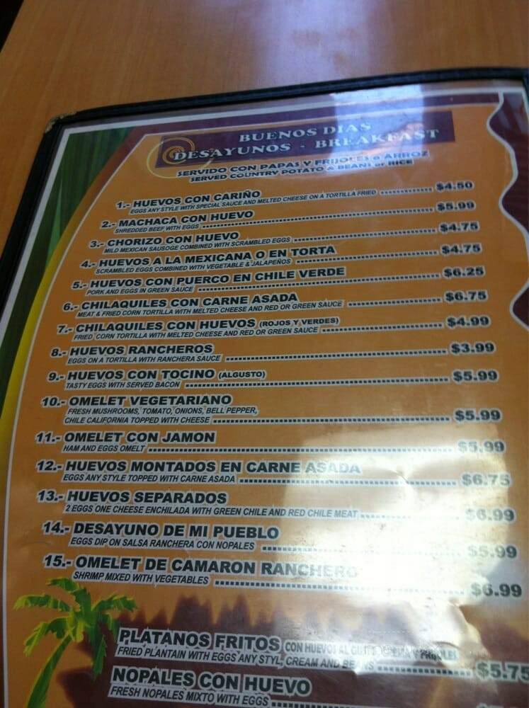 Villa Carino Mexican Food - La Puente, CA menu_pic