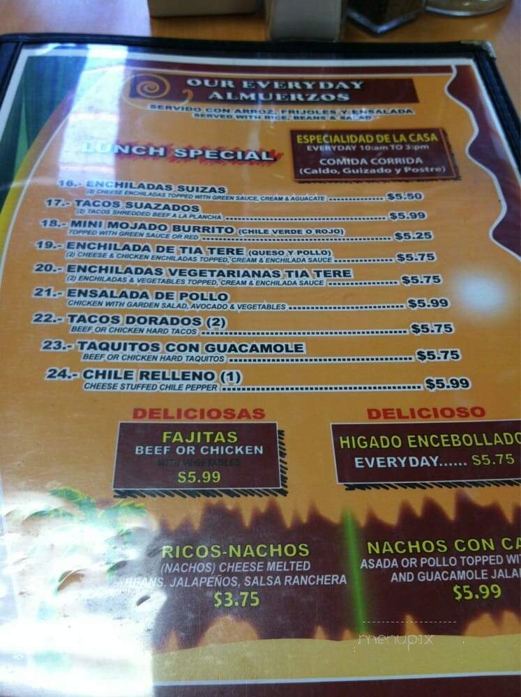 Villa Carino Mexican Food - La Puente, CA menu_pic