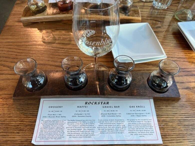 Rosenblum Cellars - Oakland, CA menu_pic