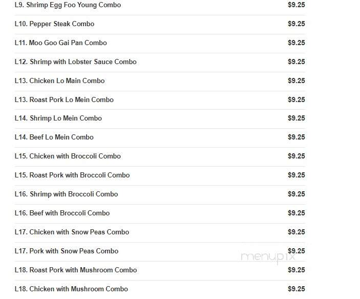 Jin Jin Super King Buffet - Panama City Beach, FL menu_pic