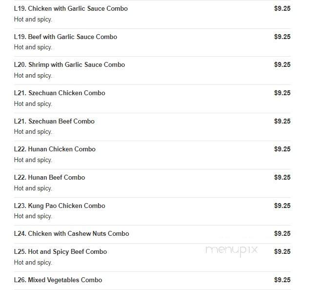Jin Jin Super King Buffet - Panama City Beach, FL menu_pic