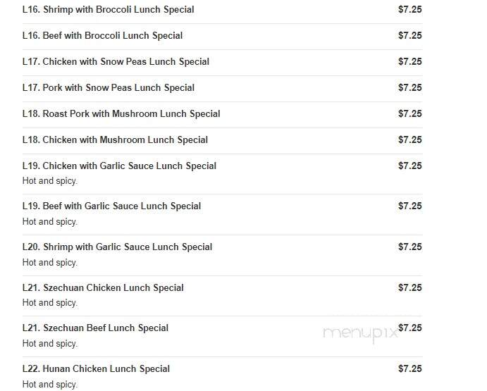 Jin Jin Super King Buffet - Panama City Beach, FL menu_pic