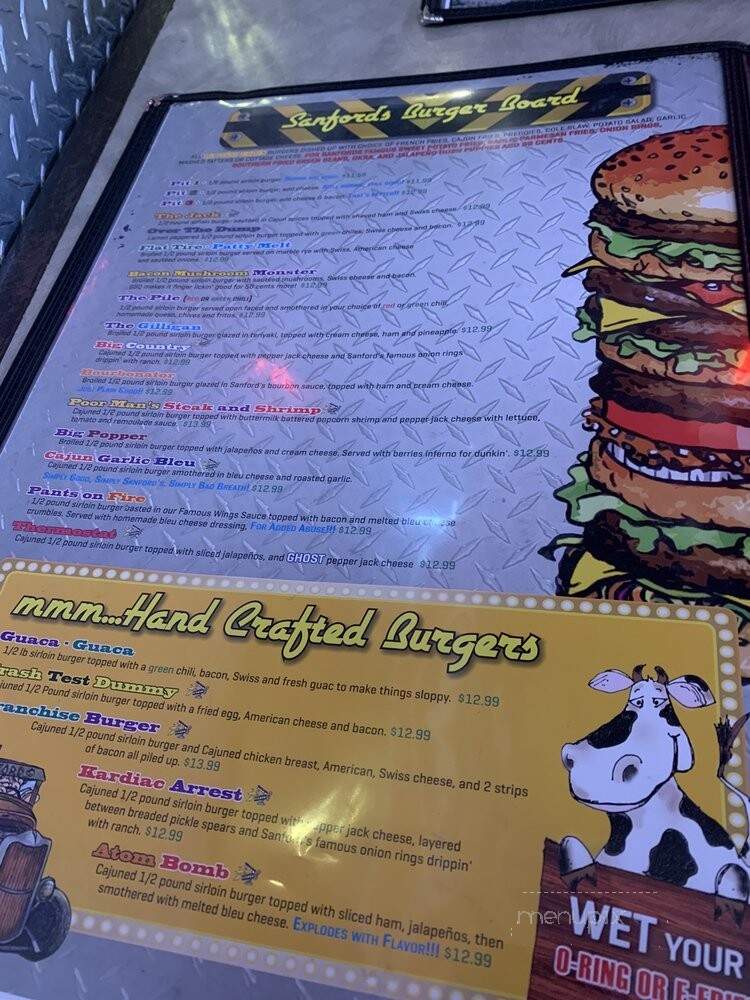 Sanford's Grub Pub - Casper, WY menu_pic