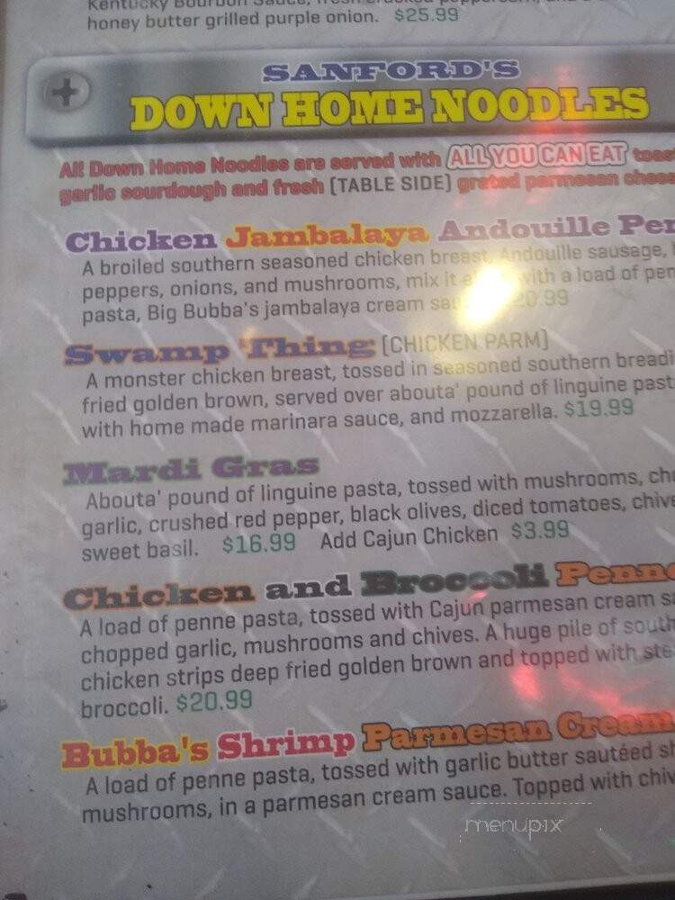 Sanford's Grub Pub - Casper, WY menu_pic
