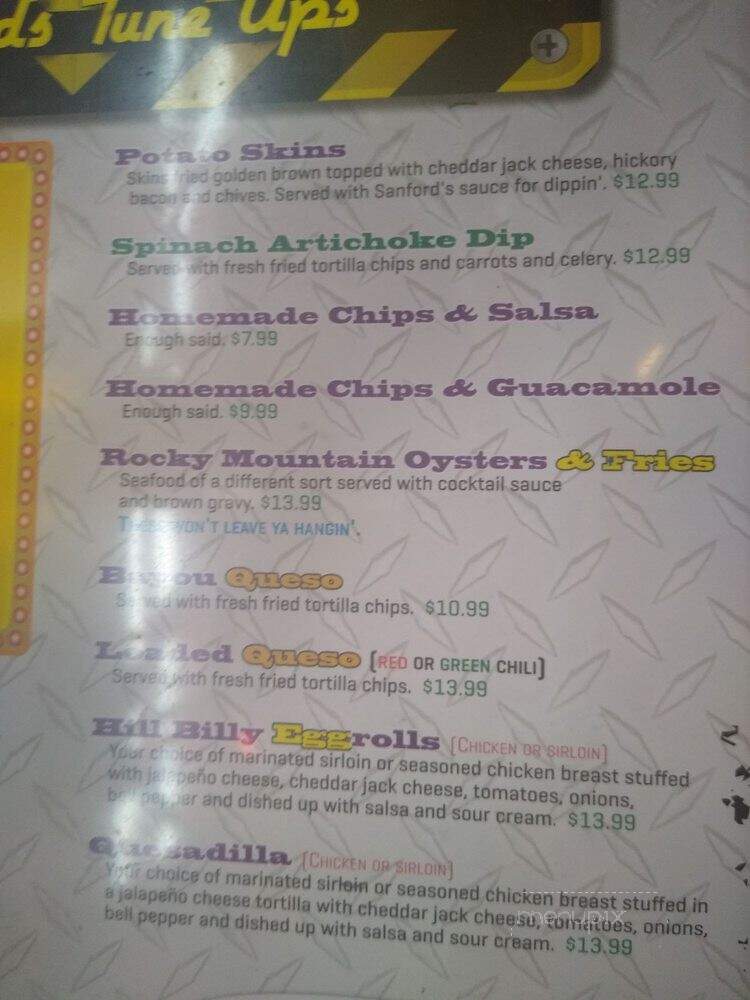 Sanford's Grub Pub - Casper, WY menu_pic