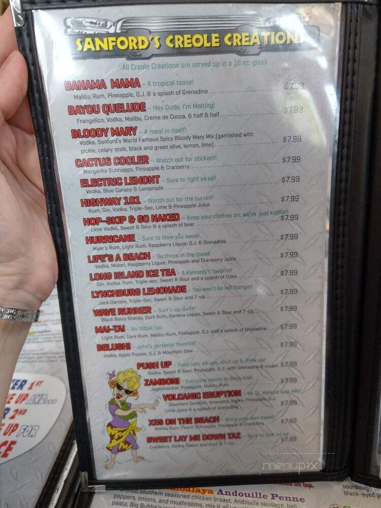Sanford's Grub Pub - Casper, WY menu_pic