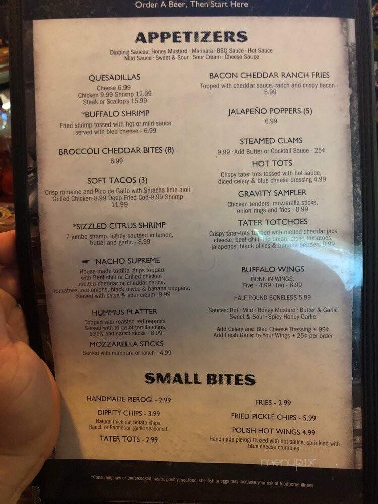 Gravity Inn - Waymart, PA menu_pic