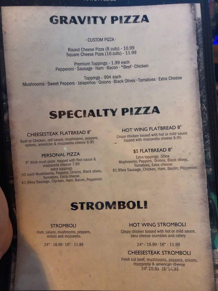 Gravity Inn - Waymart, PA menu_pic