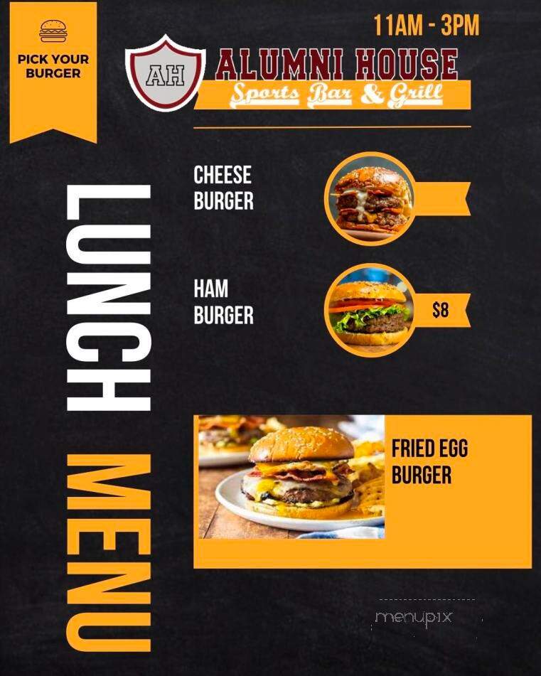 Alumni House Sports Grill - Pearl, MS menu_pic