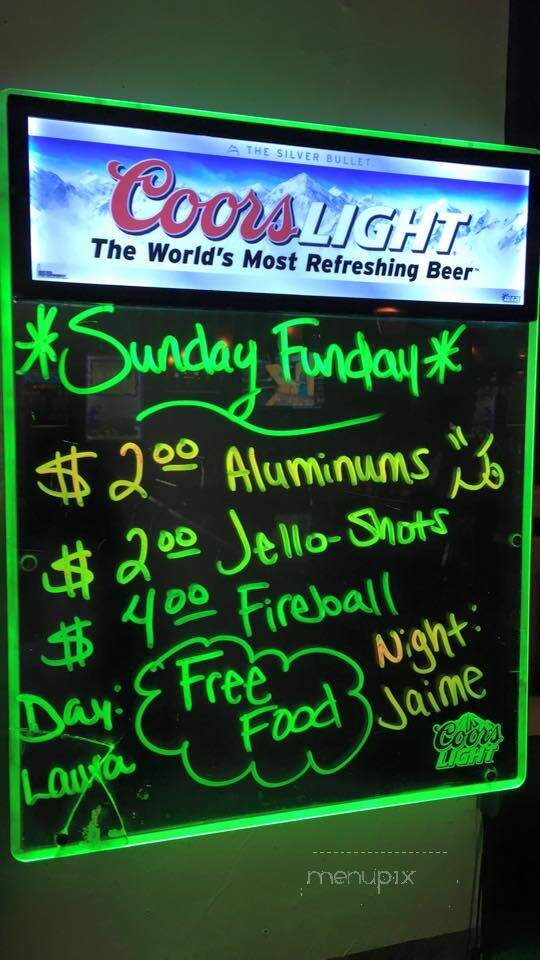 Hide Away Lounge - Jacksonville, NC menu_pic