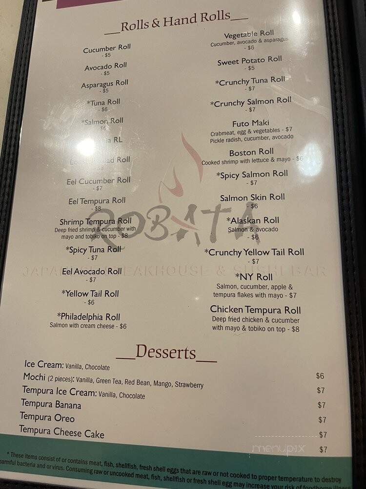 Robata - Clermont, FL menu_pic