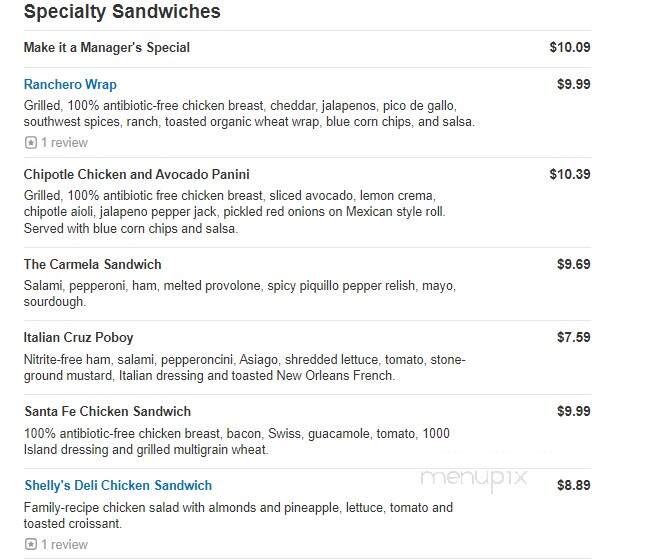 Jason's Deli - Knoxville, TN menu_pic