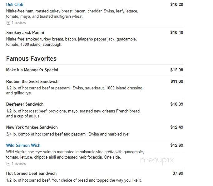 Jason's Deli - Knoxville, TN menu_pic