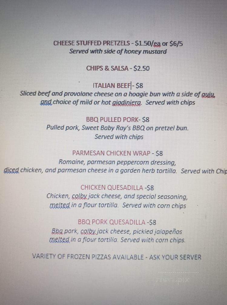Evergreen Tavern - Cable, WI menu_pic