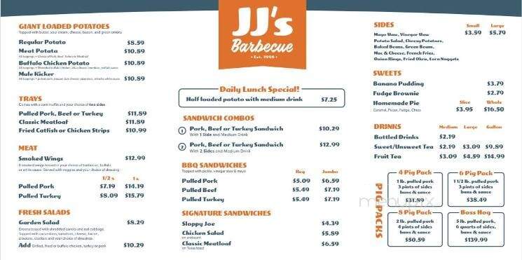 J J's Barbecue - Columbia, TN menu_pic