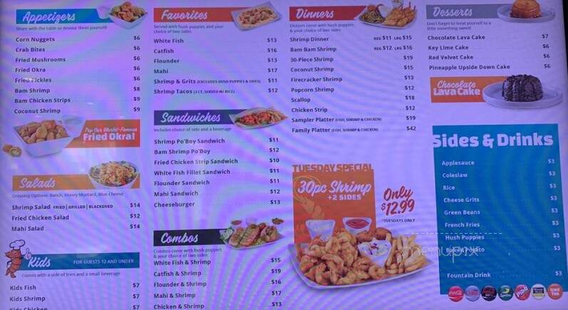 Shrimp Shack seafood kitchen - Orange Park, FL menu_pic